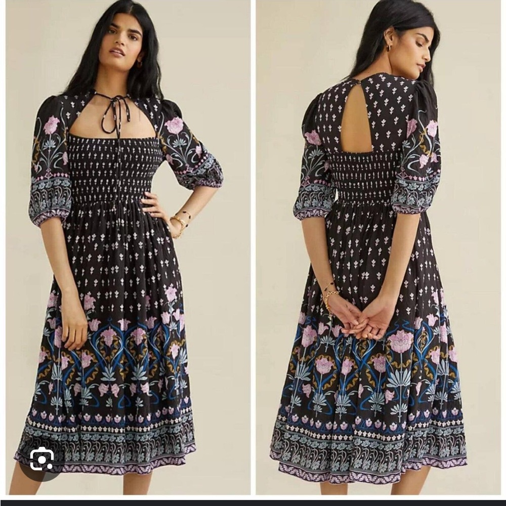 Dasha Smocked Midi Dress from anthropologie